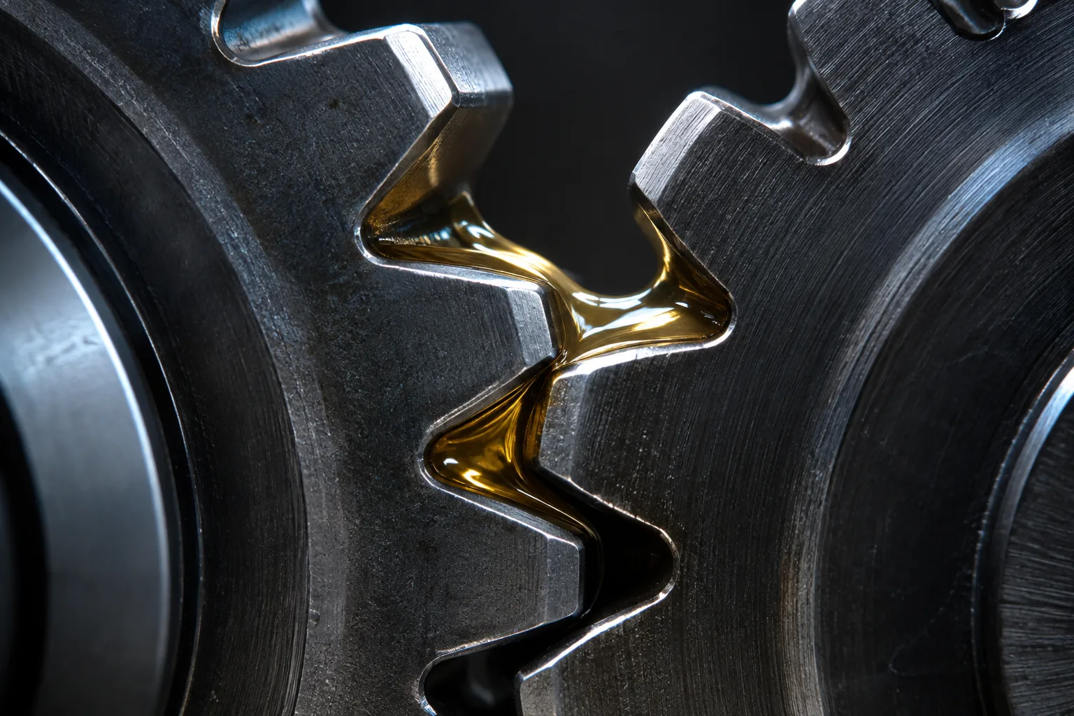 Golden lubricant between meshing steel gear teeth